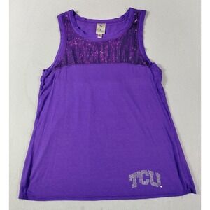 TCU Horned Frogs Shirt Womens Large Purple NCAA Football Meesh & Mia Tank